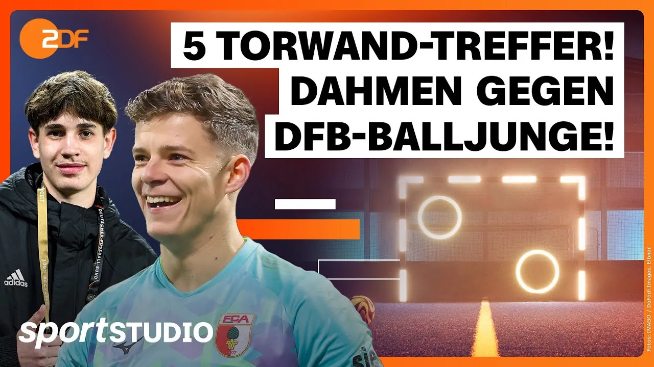 DFB Ball Boy Noel Urbaniak contre Finn Dahmen sur le mur de but | Le studio sportif actuel