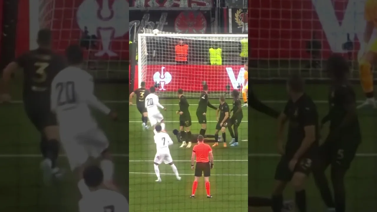Omar Marmoush freekick🥶🔥 #marmoush #omarmarmoush #eintrachtfrankfurt #bundesliga #freekick #goal