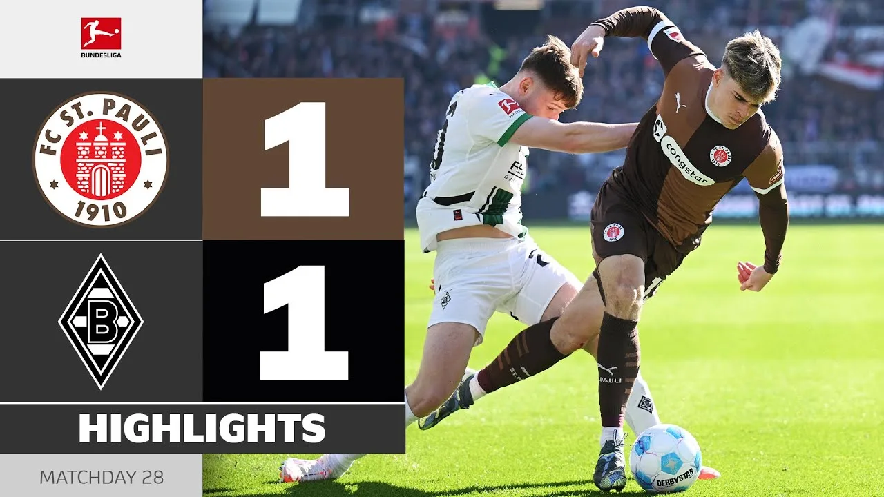 St. Pauli – Borussia M’gladbach | Faits saillants | Matchday 28 – Bundesliga 2024/25