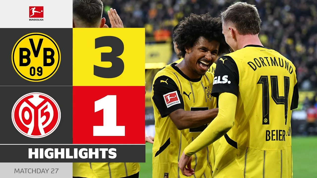 Victoire vitale! | Borussia Dortmund – 1. FSV MAINZ 05 | Faits saillants | Matchday 27 – Bundesliga 2024/25