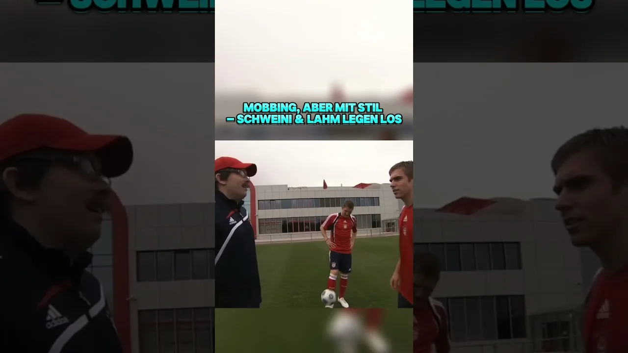 Zwei Legenden, ein Opfer – Comedy pur. #schweinsteiger #bayern #bundesliga