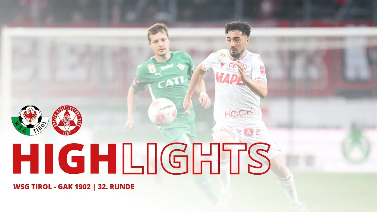 Faits saillants | WSG TIROL – GAK 1902 | 32. Amiral rond Bundesliga