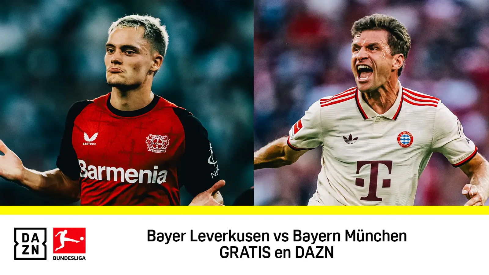 Dazn offrira au Bayer Leverkusen vs Bayern München de Bundesliga ce samedi