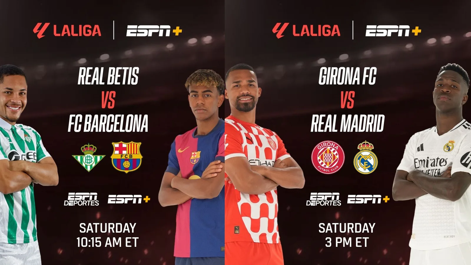 LALIGA, Bundesliga, Barclays Women’s Super League et plus sur les plateformes ESPN ce week-end
