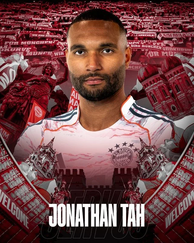 Le défenseur Jonathan Tah a signé avec le Bayern Munich