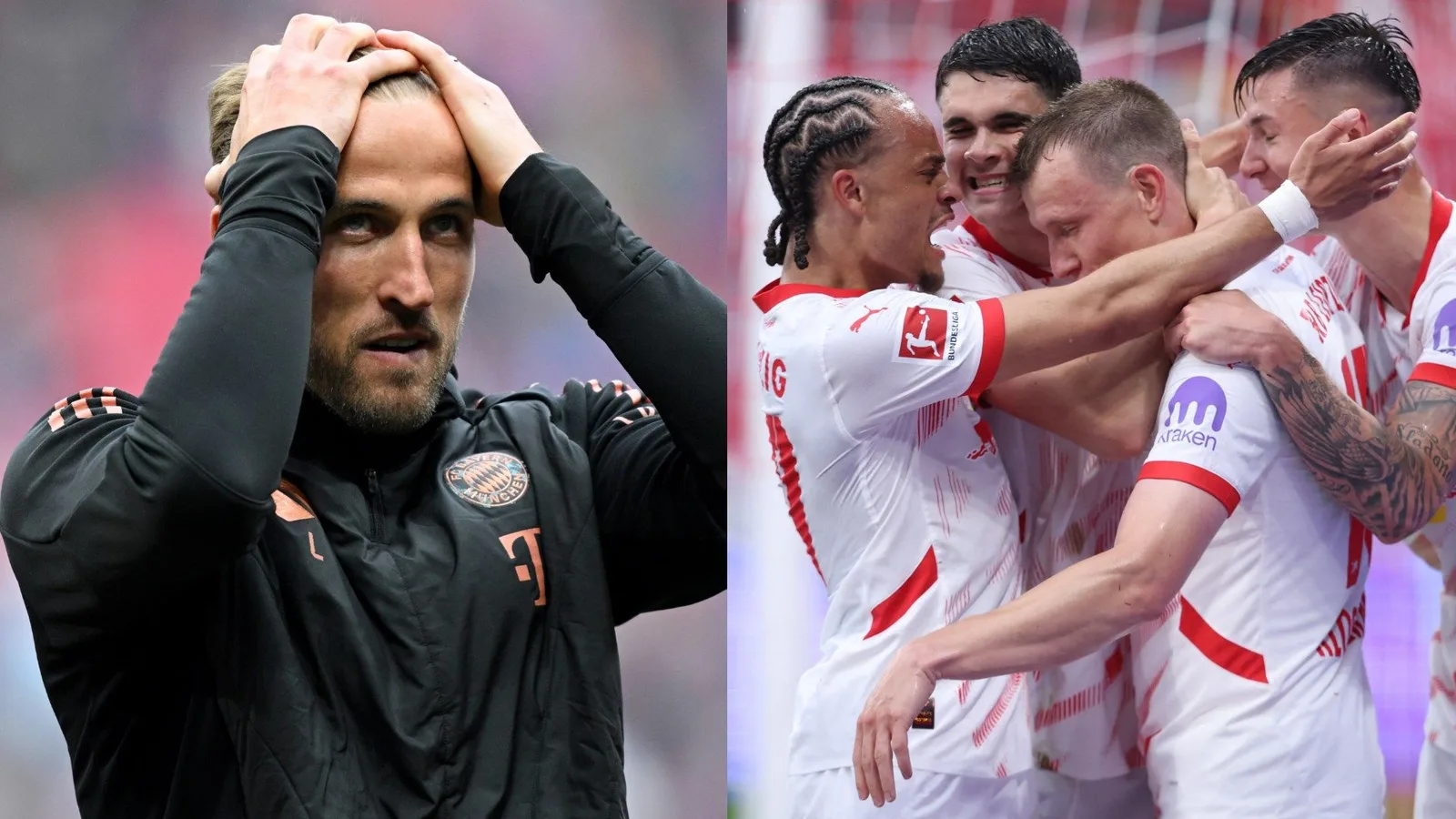 Scènes incroyables! Harry Kane regarde le Bayern Munich a refusé le titre de Bundesliga à la mort en incroyable tirage 3-3 avec RB Leipzig qui voit Eric Dier Score Bullet Header