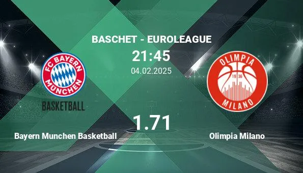 BACKERN BALANCH MUNICH VS MILANO Olympia, Ponturi Pari …