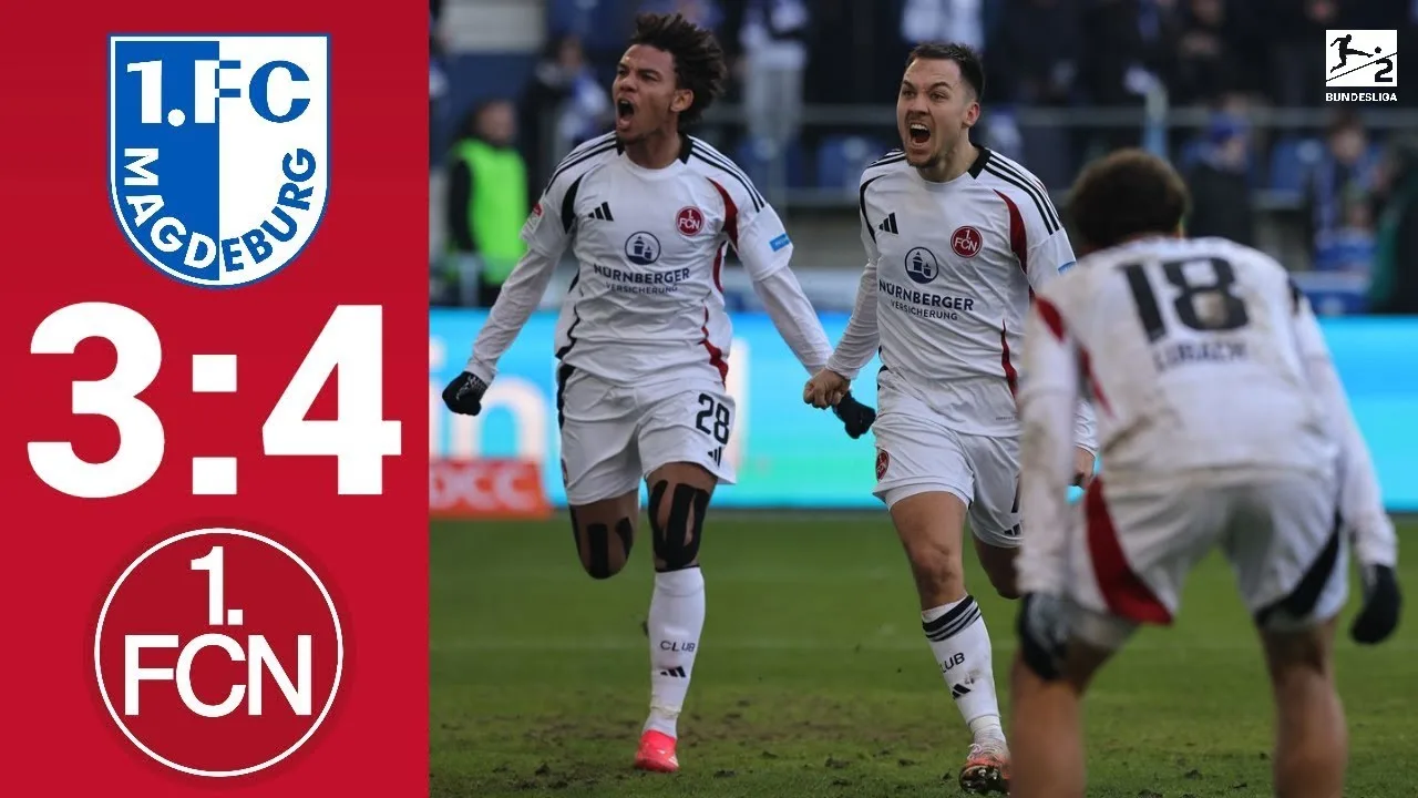 1. FC Magdeburg – 1. FC Nürnberg 3: 4 Hightlights | 2. Bundesliga – 2024/2025