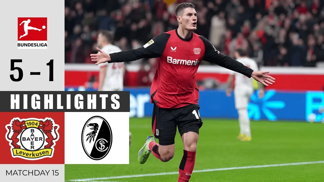 Bayer Leverkusen contre Fribourg 5 – 1 | FAITS SAILLANTS | Bundesliga 2024/25