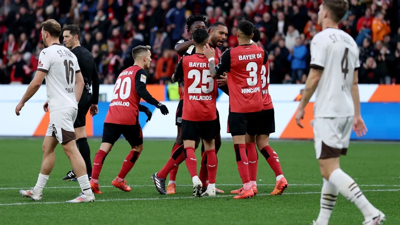 Le Bayer Leverkusen a battu St. Pauli en Bundesliga