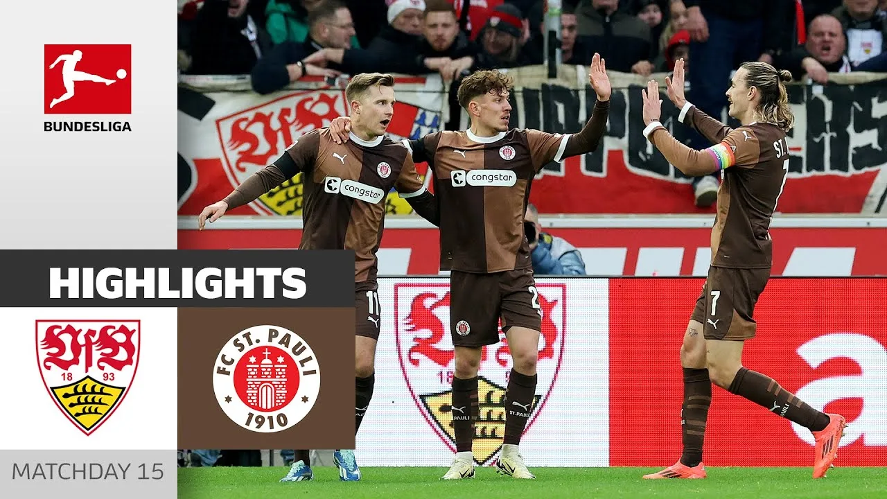 ÉNORME victoire pour St. Pauli ! | VfB Stuttgart – FC St.Pauli 0-1 | Faits saillants | 15e journée – Bundesliga