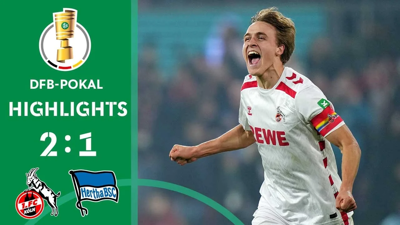 Drame sur pénalité de dernière minute ! | 1. FC Cologne contre Hertha BSC 2-1 | Faits saillants | DFB-Pokal, huitièmes de finale