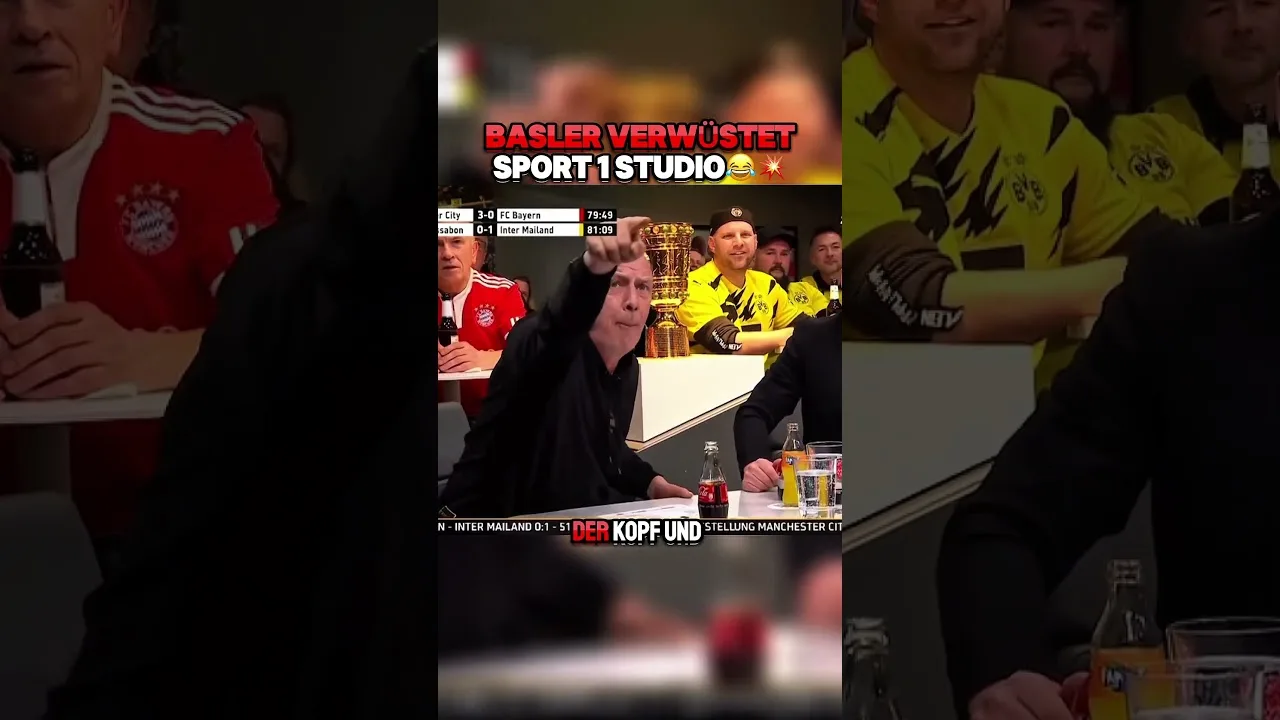 Basler wirft Sachen durch’s Studio😭😭 #interview #bundesliga #football
