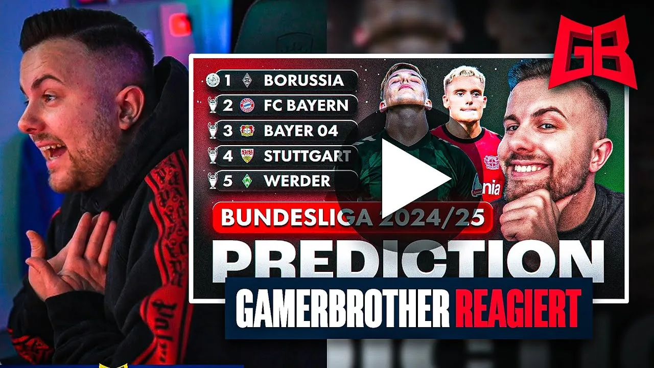 Meilleures prévisions de saison de tous les temps ⁉️😱 GamerBrother réagit à sa prédiction de Bundesliga 👀