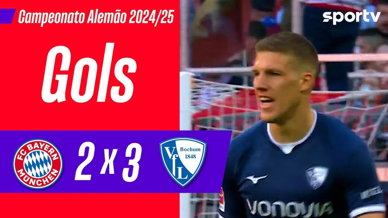 Bayern Munich 2 x 3 bochum | Objectifs | Championnat allemand 2024/25 | Sportv