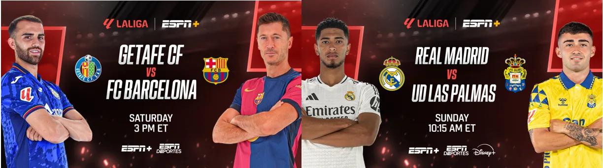 LALIGA, Bundesliga et plus sur les plateformes ESPN ce week-end