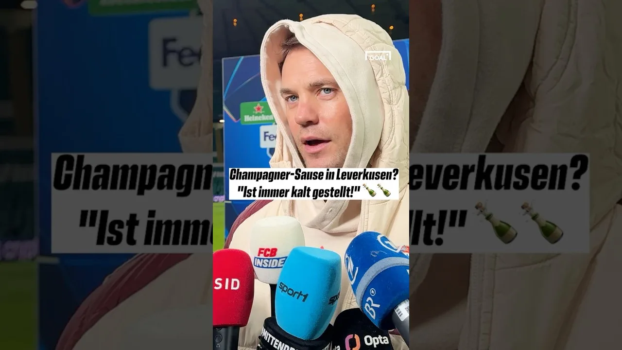 Joy Champagne à Leverkusen? « Il est toujours froid! » 🍾🍾🍾 # shorts #neUer #fcbayern