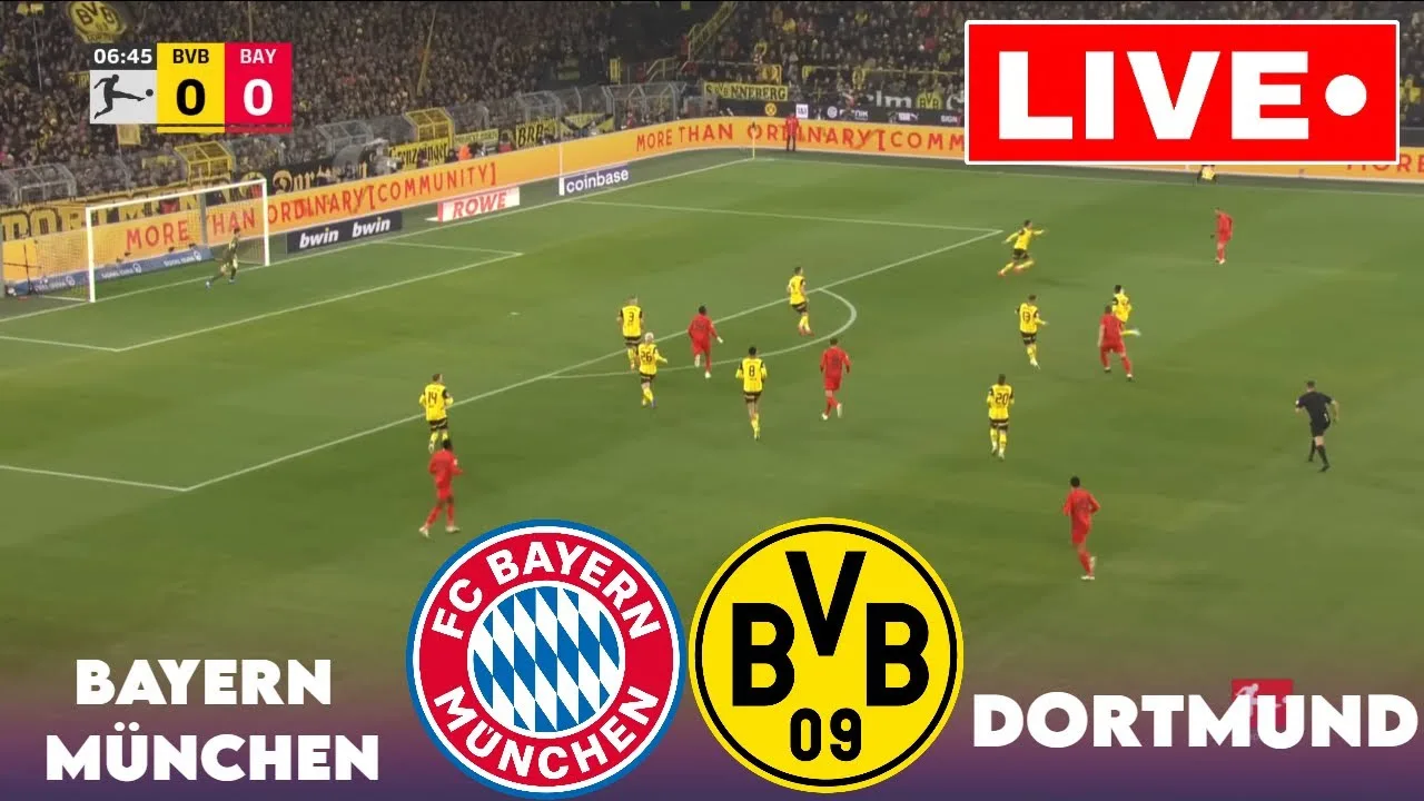 🔴Live: Bayern Munich vs Borussia Dortmund | Bundesliga 2025 | Regarder maintenant