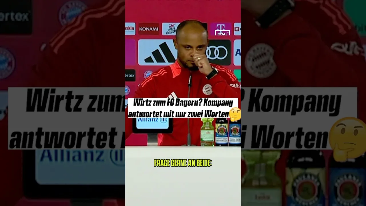 Wirtz au FC Bayern? Kompany répond avec seulement deux mots 👀🤫 #shorts #football #fcbayern