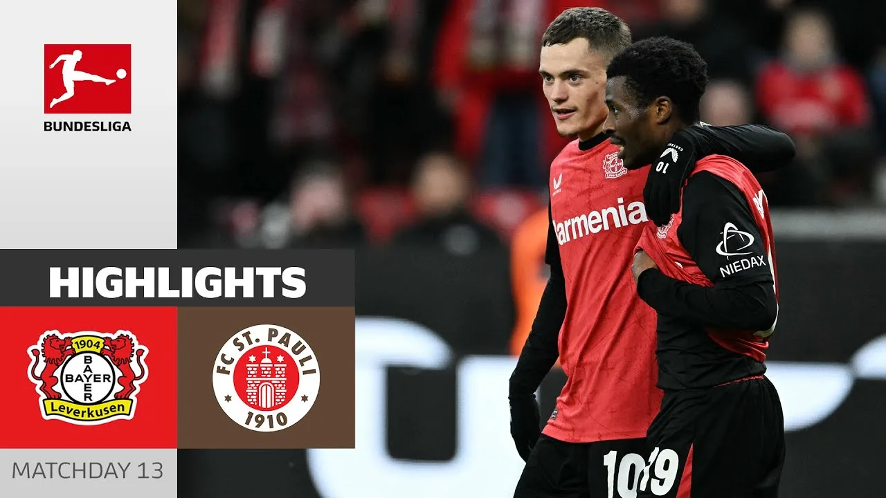 Wirtz mène à la victoire ! | Bayer 04 Leverkusen – FC St. Pauli 2-1 | Faits saillants | 13e journée – Bundesliga