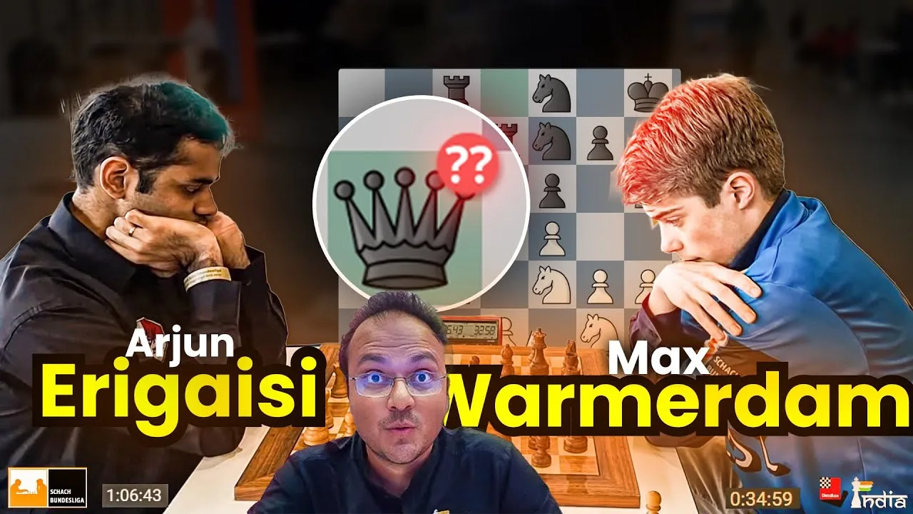 L’Ultimate Gandeevam Attack | Arjun Erigaisi vs Max Warmerdam | Bundesliga 2025