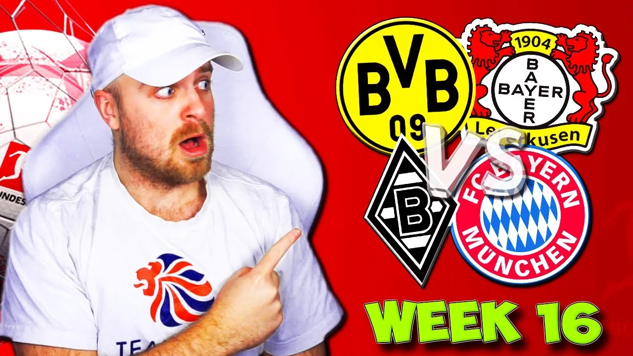 BUNDESLIGA 2024/25 SEMAINE 16 PRÉVISIONS ET CONSEILS | DORTMUND CONTRE LEVERKUSEN & GLADBACH CONTRE BAYERN MUNICH !