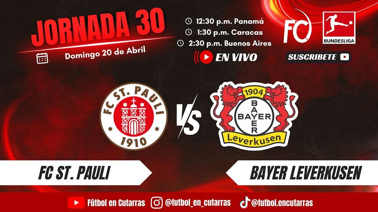 FC St. Pauli vs Bayer Leverkusen | Bundesliga | 30e voyage