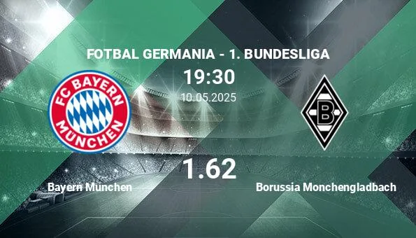Bayern Munich vs Borussia Monchengladbach, parie pourboire …