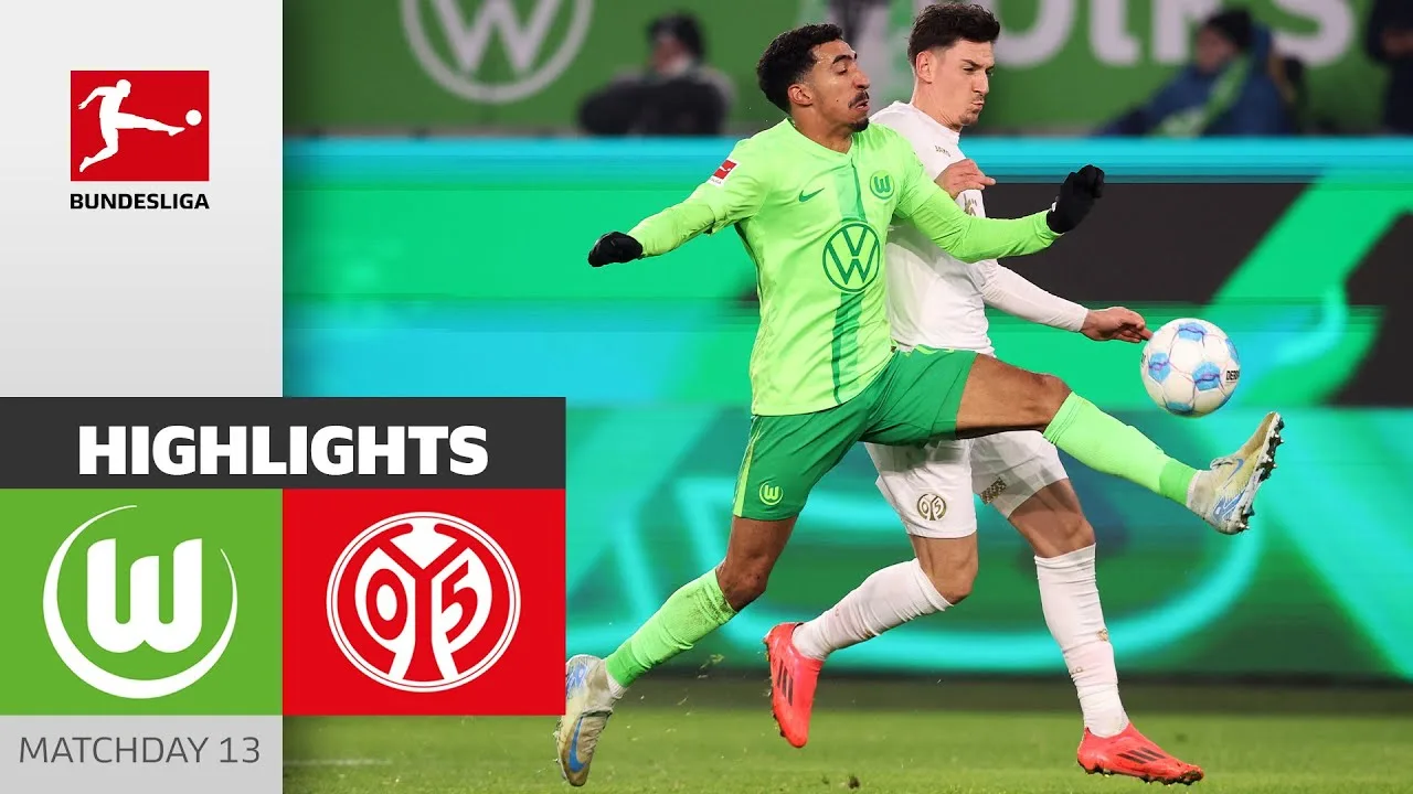 Thriller à 7 buts ! | VfL Wolfsbourg – 1. FSV Mayence 05 4-3 | Faits saillants | 13e journée – Bundesliga 24/25