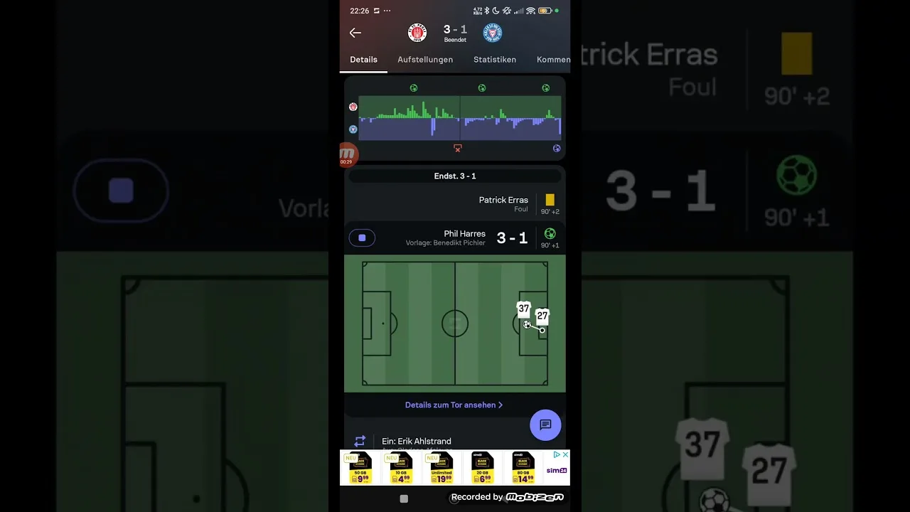 Bundesliga St Pauli contre Holstein Kiel 3:1