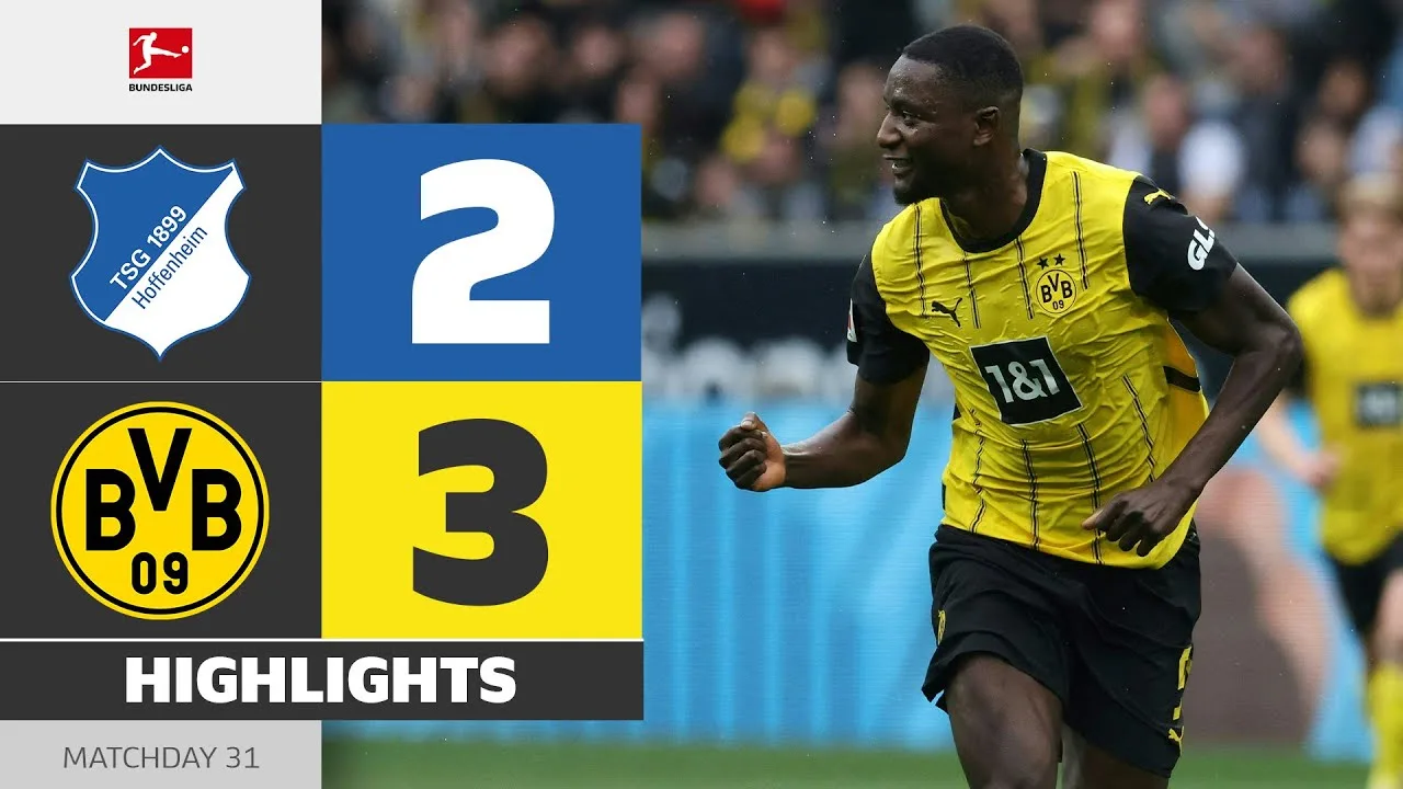 Drame de dernière minute! | Hoffenheim – Borussia Dortmund | Faits saillants | Matchday 31 – Bundesliga 2024/25