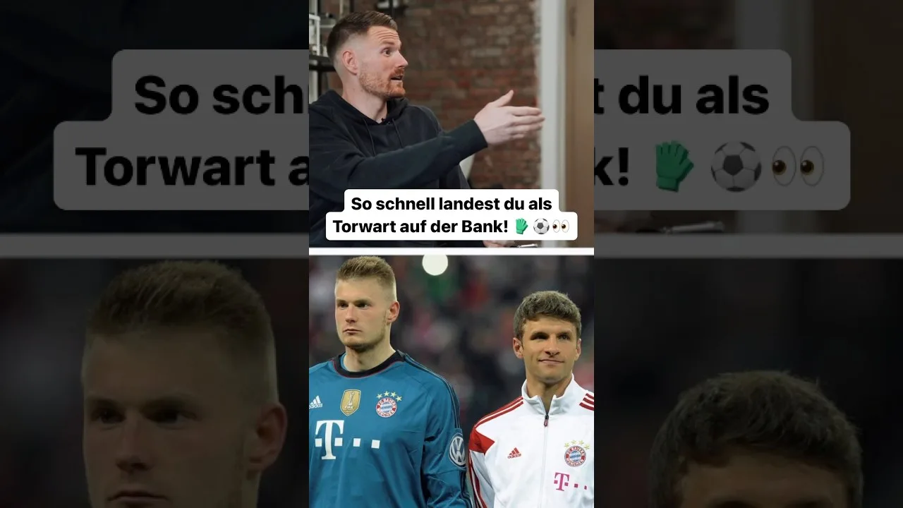 So schnell landest du als Torwart auf der Bank! 🧤⚽️👀 #ytshorts #fussball #bundesliga #fcbayern