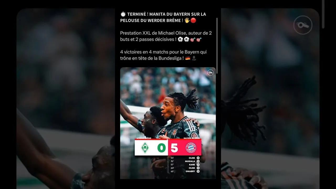 React aux 5-0 du Bayern Munich #bayernmunich #olise #bundesliga #football #react #reaction