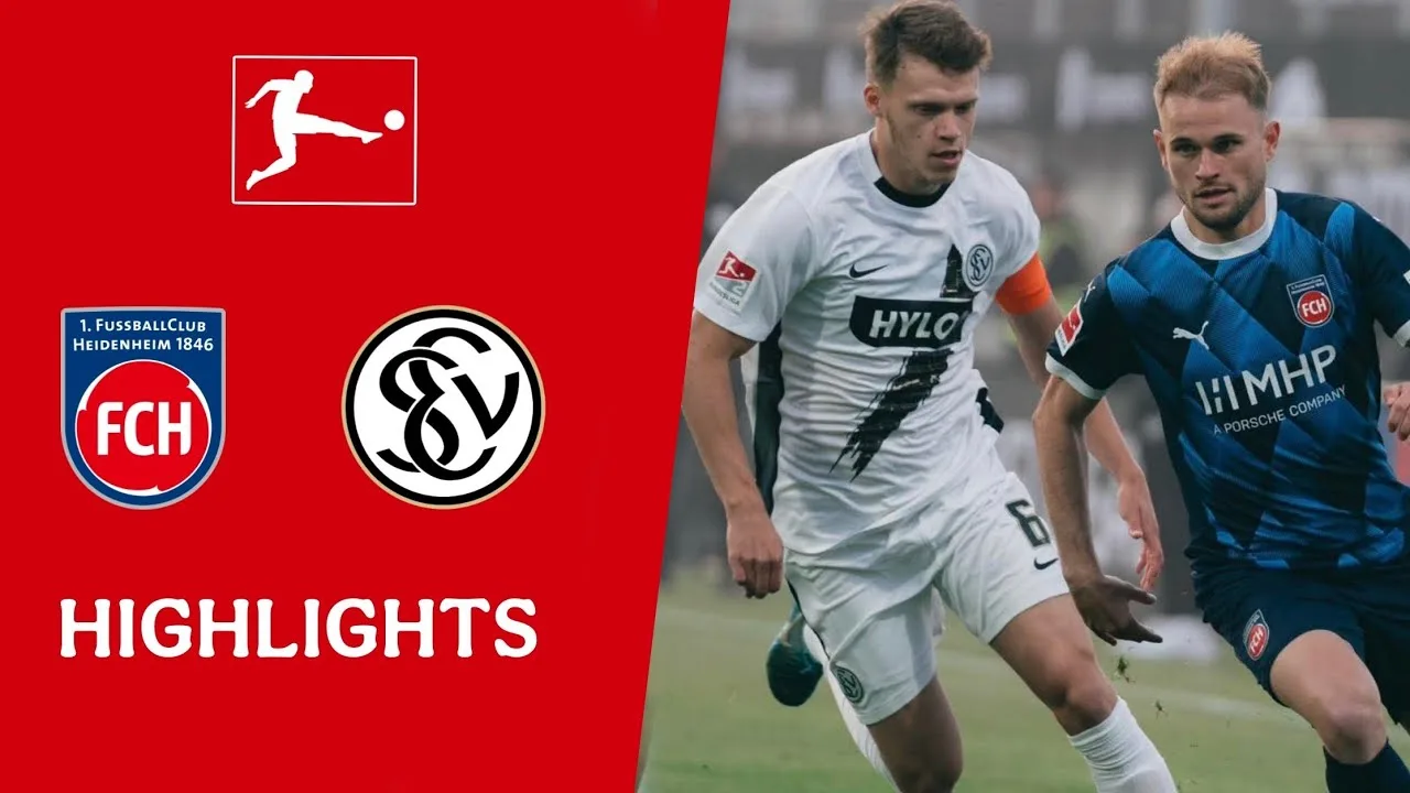 Sv Elversberg contre 1. FC Heidenheim (1-2) | Bundesliga Descent 2025 | Jouez des points forts aujourd’hui!
