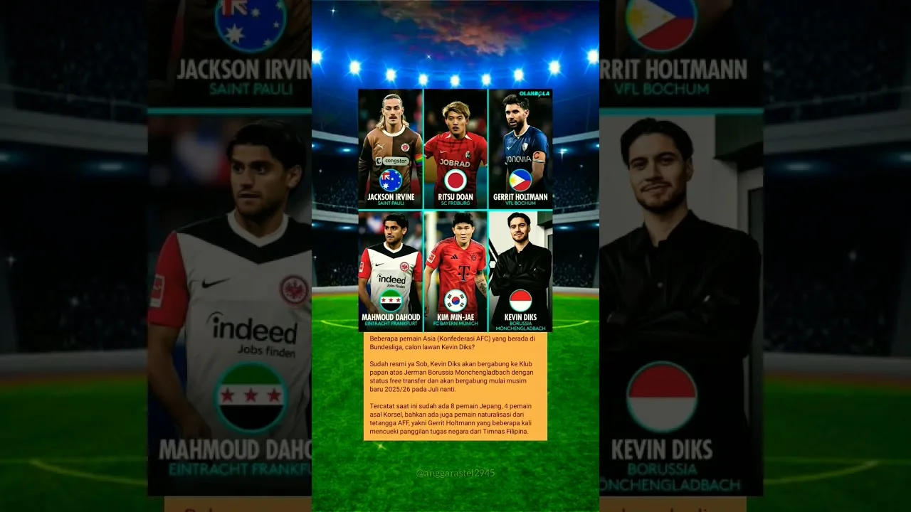 Pemain Asia di Bundesliga #timnasindonesia #ultrasgaruda #football
