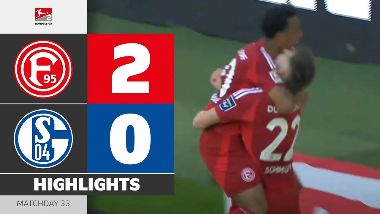 Düsseldorf garde les espoirs en vie! | Fortuna Düsseldorf – Schalke 04 | Faits saillants | MD 33 – Bundesliga 2