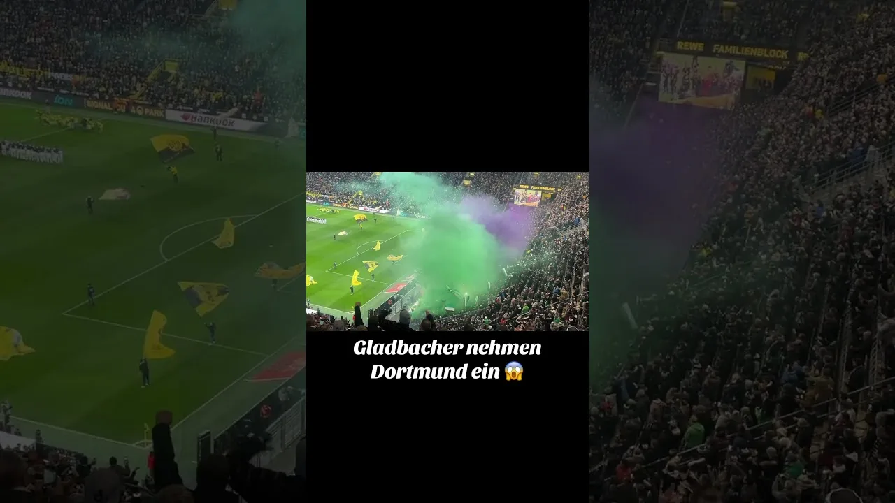 Gladbacher nehmen Dortmund ein 😱 #ultras #bundesliga #fußball #football #bmg #vfl #borussia