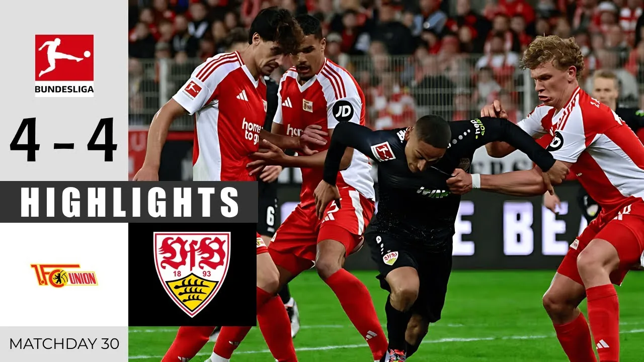 Union Berlin contre VFB Stuttgart 4 – 4 | Faits saillants et objectifs | Bundesliga 2024/25