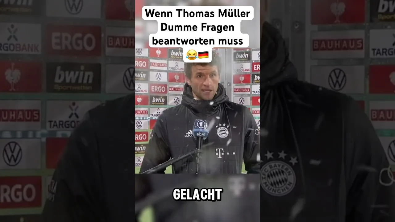 Wenn Thomas Müller DUMME Fragen beantworten muss 😂🇩🇪 #müller #thomasmüller #fcbayern #dfb