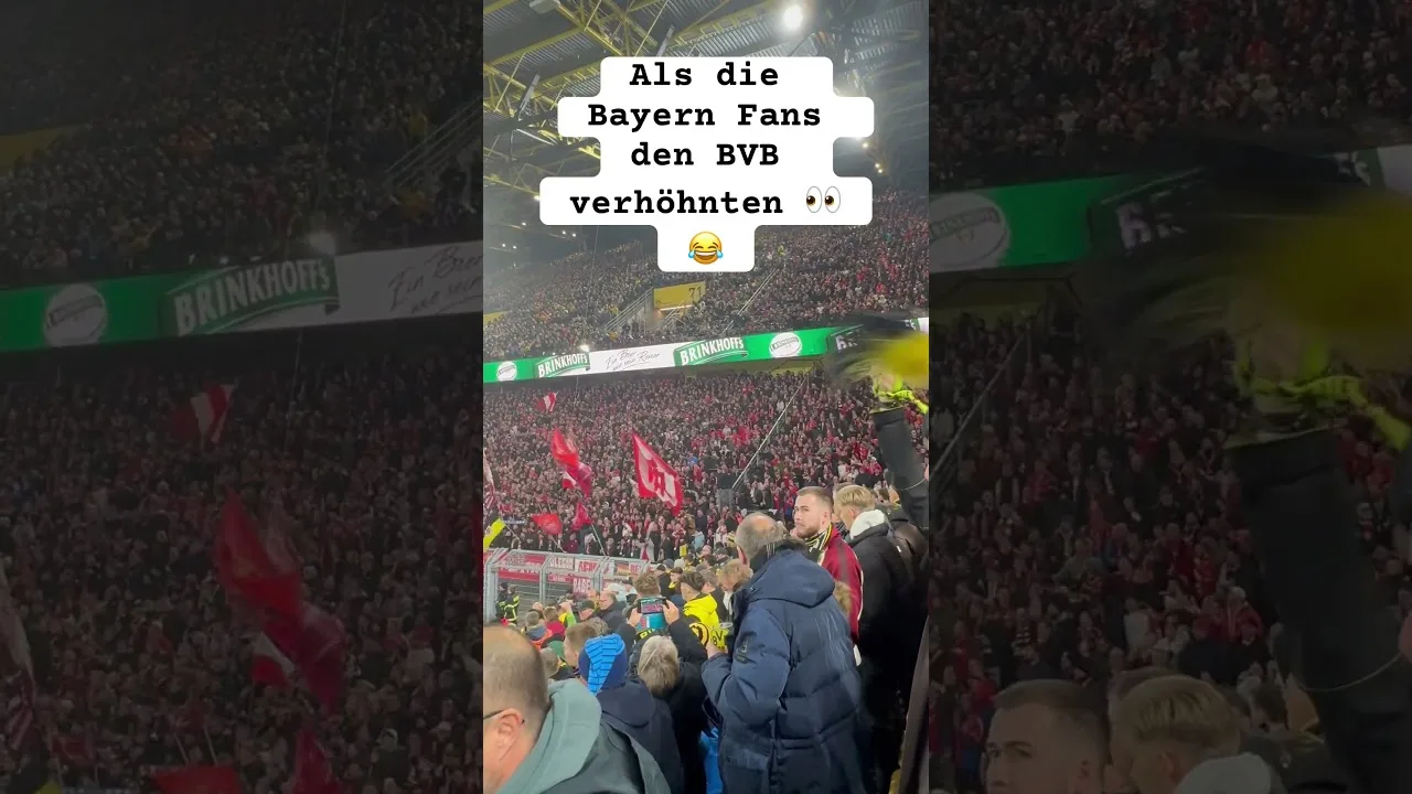 Als die Bayern Fans den BVB verhöhnten…👀😂 #bvb #fcbayern #borussiadortmund #bayernmunich #fans