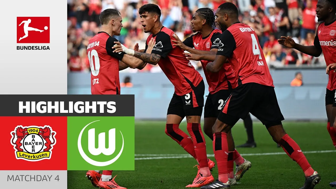 À la manière de Leverkusen ! | Bayer 04 Leverkusen – VfL Wolfsbourg 4-3 | Faits saillants | 4ème journée