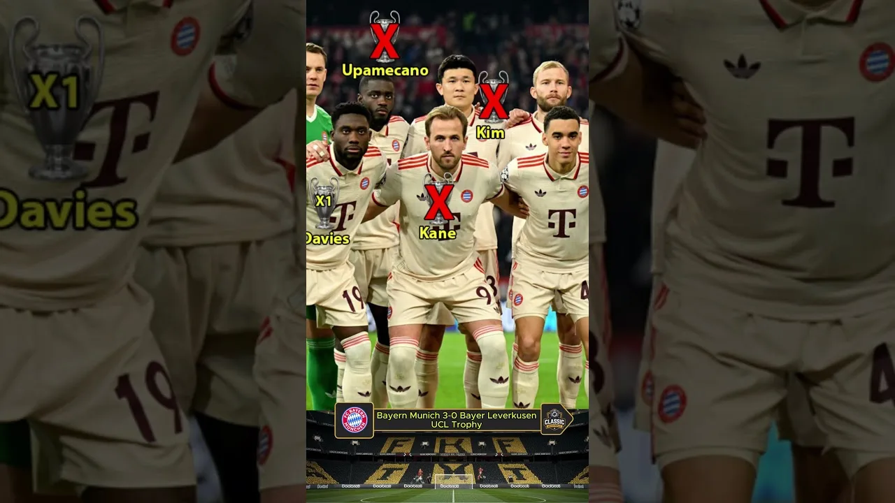 Bayern Munich 3-0 Bayer Leverkusen UCL 2024/2025 | Trophée UCL #BAYERNMUNICH #FOOTBALLSHSHORTS